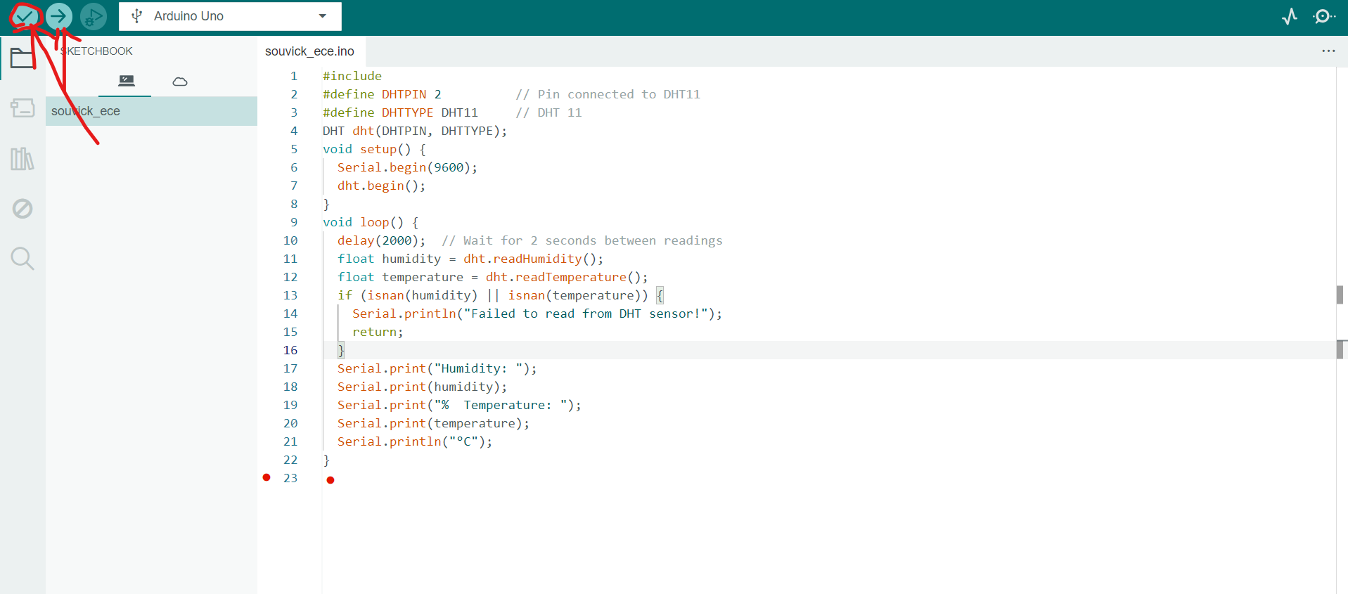 Arduino Code Upload
